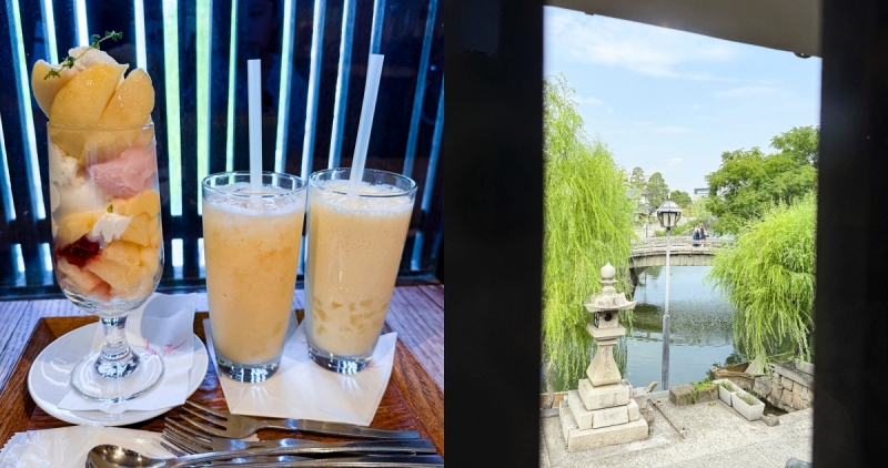 【岡山美食】倉敷桃子 倉敷本店 岡山當季白桃聖代必點～ 二樓內用還可賞倉敷川景色！